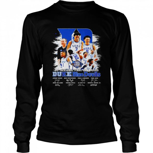 22′ Regional Final Champions Duke Blue Devils signatures shirt