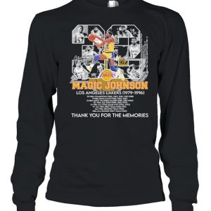 23 Magic Johnson Los Angeles Lakers1979 1996 Thank You For The Memories Signature Shirt 3