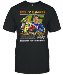 25 years 1996 2021 valentino rossi thank you for the memories shirt 1