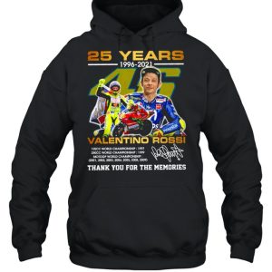 25 years 1996 2021 valentino rossi thank you for the memories shirt 5