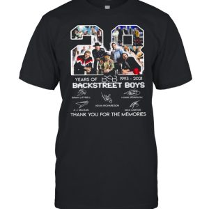 28 Years Of BSB 1993 2021 Backstreet Boys Thank You For The Memories Shirt