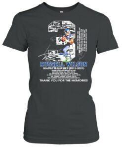 3 Russel Wilson Seattle Seahawks 2012 2021 Thank You For The Memories Signature Shirt 2