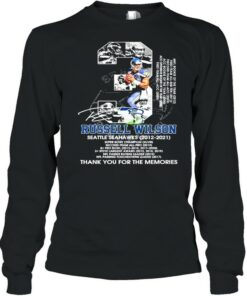 3 Russel Wilson Seattle Seahawks 2012 2021 Thank You For The Memories Signature Shirt 3