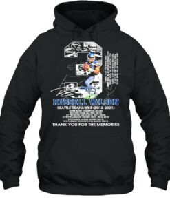3 Russel Wilson Seattle Seahawks 2012 2021 Thank You For The Memories Signature Shirt 5