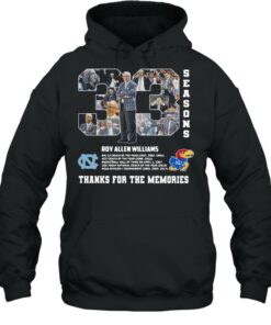 33 Season Roy Allen Williams Thank For The Memories shirt 5