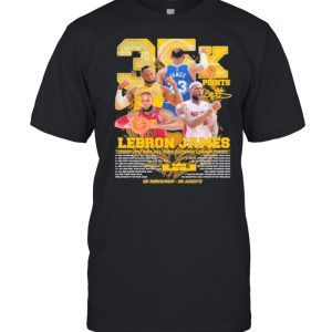 35k Lebron James 3rd NBA time scoring leader 9k Rebounds 9k assists shirt