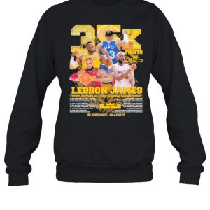 35k Lebron James 3rd NBA time scoring leader 9k Rebounds 9k assists shirt 4