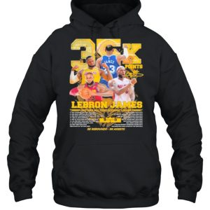 35k Lebron James 3rd NBA time scoring leader 9k Rebounds 9k assists shirt 5