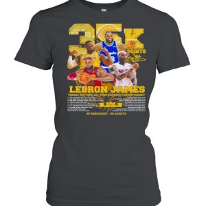 35k Points Lebron James 3rd Nba All Time Scoring Leader 9k Rebounds 9k Assists Shirt