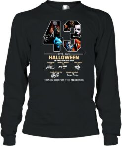 43 1978 2021 Halloween The Curse Of Michael Myers Signature Thank You For The Memories T shirt 3
