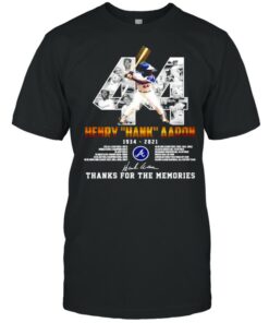 44 Henry Hank Aaron 1934 2021 thank you for the memories signature shirt 1