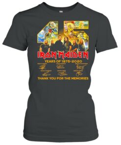 45 Iron Maiden Years Of 1975 2020 Signatures Thank You For The Memories Shirt 2
