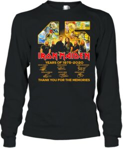 45 Iron Maiden Years Of 1975 2020 Signatures Thank You For The Memories Shirt 3