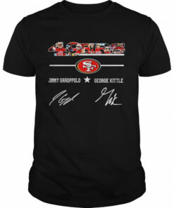 49ers best players Jimmy Garoppolo and George Kittle signatures shirt 1