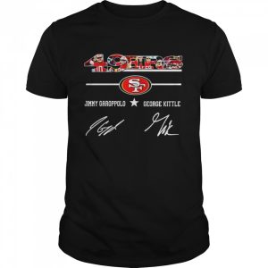 49ers best players Jimmy Garoppolo and George Kittle signatures shirt