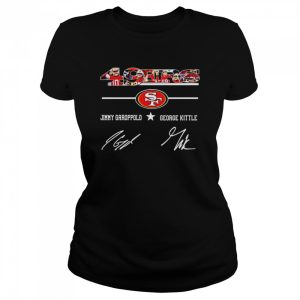 49ers best players Jimmy Garoppolo and George Kittle signatures shirt