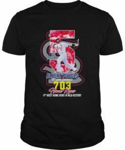 5 Albert Pujols St Louis Cardinals 703 Home Runs 4th most home runs in MLB history shirt 1