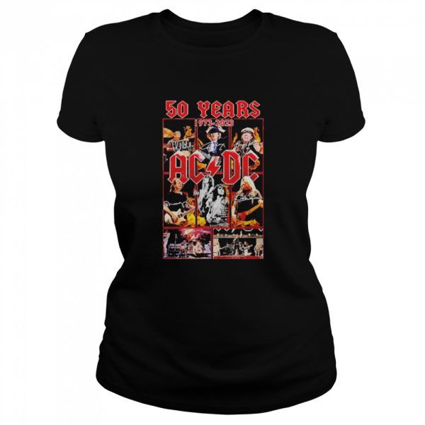 50 Years 1973-2023 Ac Dc signatures shirt