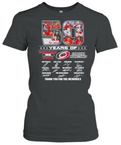 50 Years Of The greatest NHL Teams Carolina Hurricanes Signatures Thank You For The Memories Shirt 2