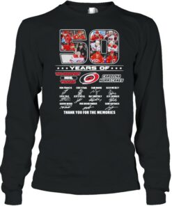 50 Years Of The greatest NHL Teams Carolina Hurricanes Signatures Thank You For The Memories Shirt 3