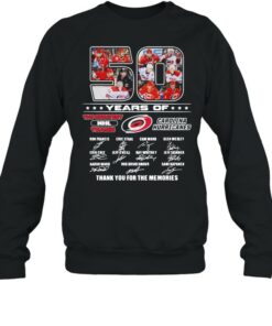 50 Years Of The greatest NHL Teams Carolina Hurricanes Signatures Thank You For The Memories Shirt 4
