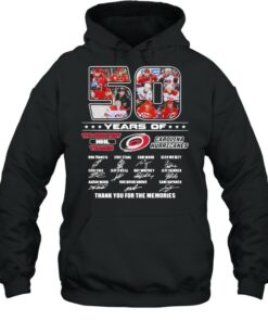 50 Years Of The greatest NHL Teams Carolina Hurricanes Signatures Thank You For The Memories Shirt 5