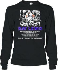 52 Ray Lewis Baltimore Ravens 1996 2012 Thank You For The Memories Shirt 3