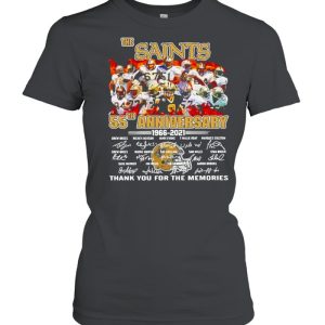 55th Anniversary 1966-2021 The New Orland Saints thank you for the memories signatures shirt