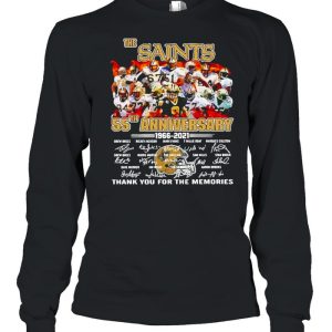 55th Anniversary 1966 2021 The New Orland Saints thank you for the memories signatures shirt 3