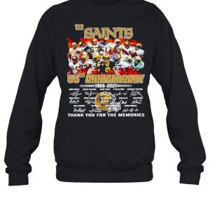 55th Anniversary 1966 2021 The New Orland Saints thank you for the memories signatures shirt 4