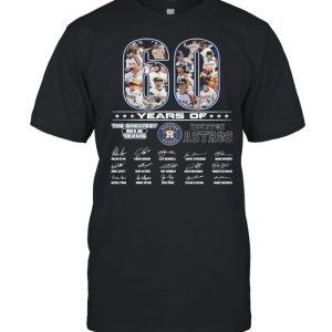 Houston Astros 60 years of the greatest MLB teams signatures shirt