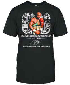 66 Years 1954 2021 Marvelous Marvin Hagler Thanks For The Memories Signature Shirt 1