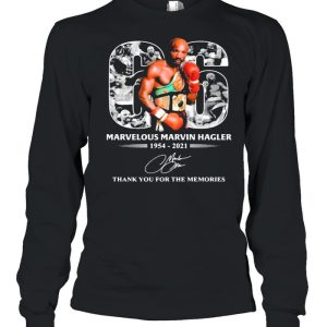 66 Years 1954 2021 Marvelous Marvin Hagler Thanks For The Memories Signature Shirt 3