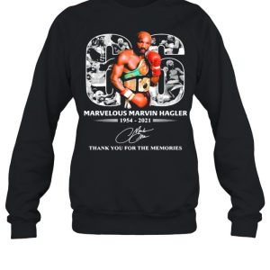 66 Years 1954 2021 Marvelous Marvin Hagler Thanks For The Memories Signature Shirt 4