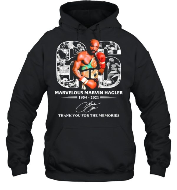 66 Years 1954 2021 Marvelous Marvin Hagler Thanks For The Memories Signature Shirt