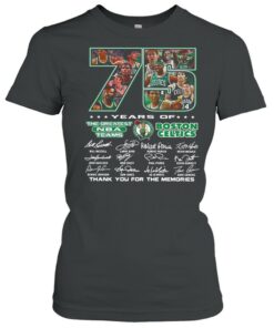 75 Years Of The Greatest NBA Teams Boston Celtics Thank You For The Memories Signature shirt 2