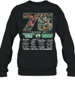 75 Years Of The Greatest NBA Teams Boston Celtics Thank You For The Memories Signature shirt 4