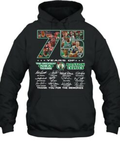 75 Years Of The Greatest NBA Teams Boston Celtics Thank You For The Memories Signature shirt 5
