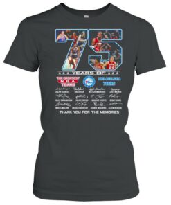 75 Years Of The Greatest NBA Teams Philadelphia 76Ers Signatures Thank You For The Memories Shirt 2