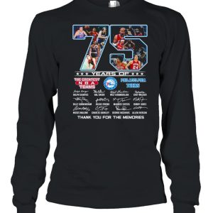 75 Years Of The Greatest NBA Teams Philadelphia 76Ers Signatures Thank You For The Memories Shirt 3