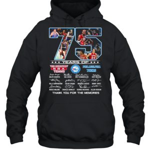 75 Years Of The Greatest NBA Teams Philadelphia 76Ers Signatures Thank You For The Memories Shirt 5