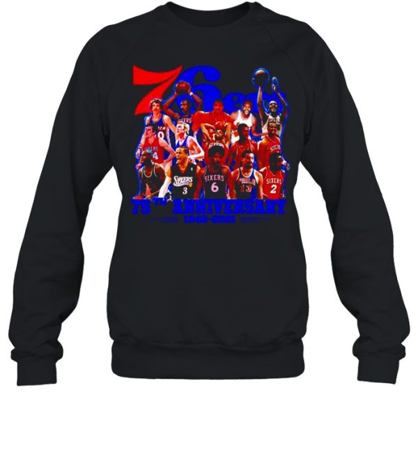 76ers 75th Anniversary 1946 2021 players shirt