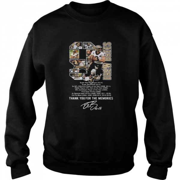 9 Drew Brees Thank You For The Memories Signature shirt