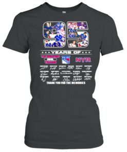 95 Years Of The Greatest NHL Teams New York Rangers Signatures Thank You For The Memories Shirt 2