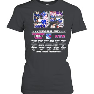 95 Years Of The Greatest NHL Teams New York Rangers Signatures Thank You For The Memories Shirt