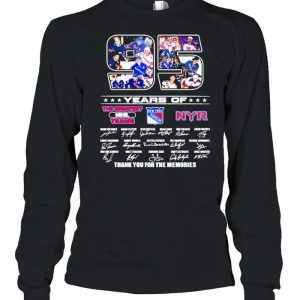 95 Years Of The Greatest NHL Teams New York Rangers Signatures Thank You For The Memories Shirt 3