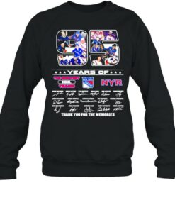 95 Years Of The Greatest NHL Teams New York Rangers Signatures Thank You For The Memories Shirt 4