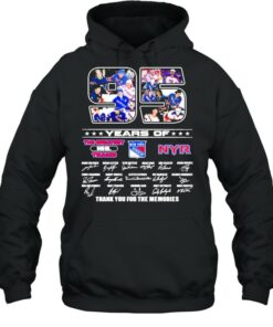 95 Years Of The Greatest NHL Teams New York Rangers Signatures Thank You For The Memories Shirt 5