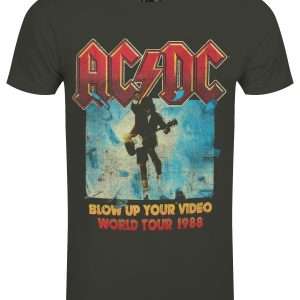 ACDC Blow Up Your Video Mens Green T Shirt 1