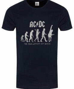 ACDC Evolution Of Rock Mens Navy Blue T Shirt 1